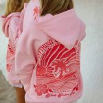 Pink Palm Puff Oversized Hoodie