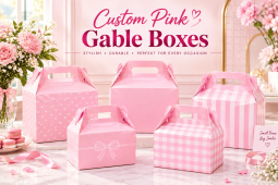 Custom Pink Gable Boxes